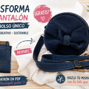 BOLSO CIRCULAR CON LAZO